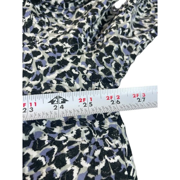 Evans 26/28 Blouse Black Gray Abstract Print 100% Viscose 3/4 Sleeve Tunic Top - Picture 10 of 12